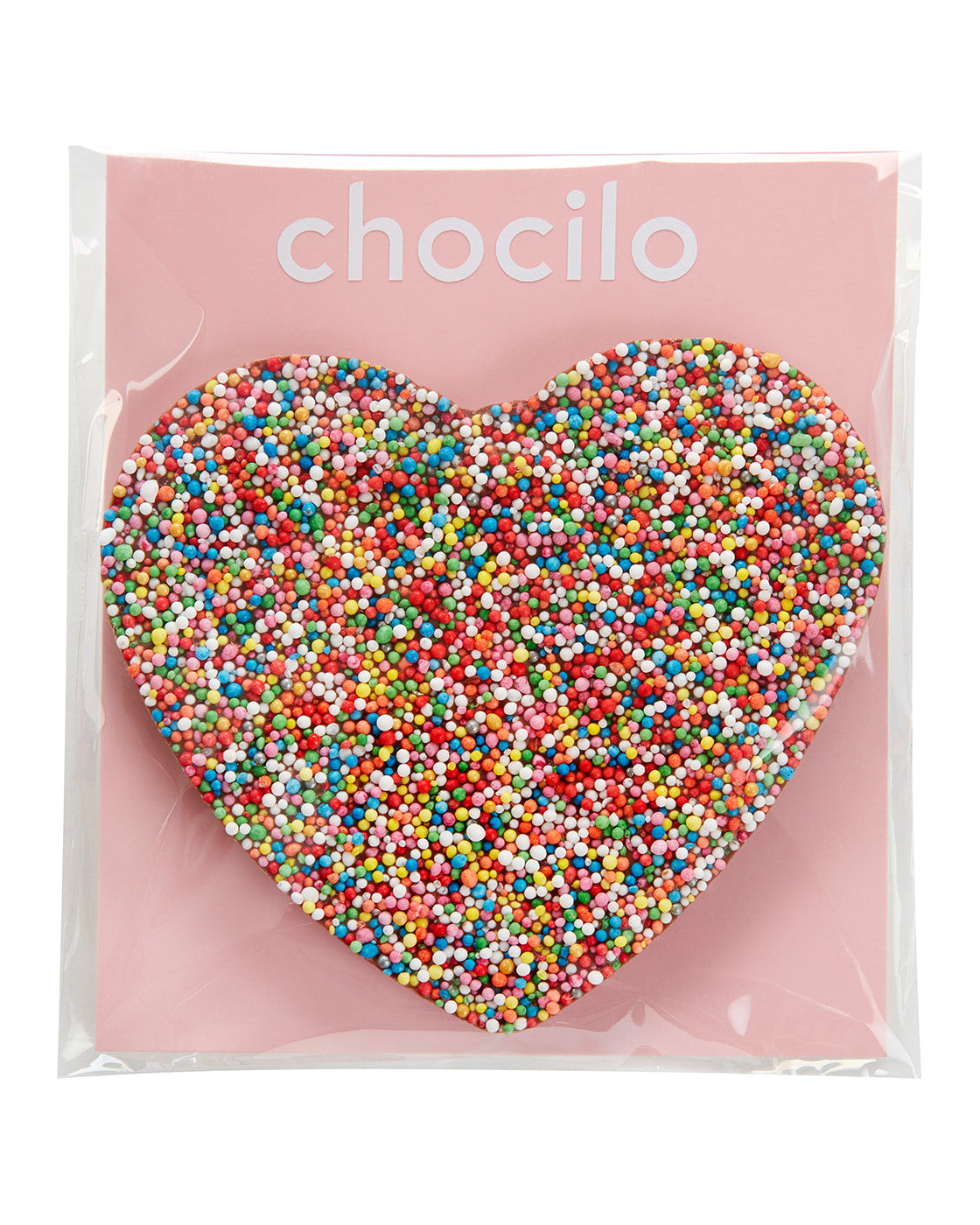 A fun chocolate speckled heart, the perfect add-on to any flower, available for same day delivery in Melton and surrounding areas.